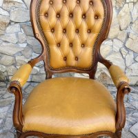 Масивни фотьойли в стил " Барок" с богата дърворезба, снимка 6 - Столове - 16790951