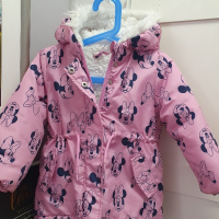 Зимно яке с подарък шапка размер 86см, 1г и 6м, снимка 1 - Бебешки якета и елеци - 44696386