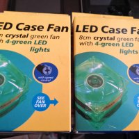Вентилатори Akasa 80mm Green LED , снимка 1 - Части и Платки - 42794061