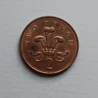2 пенса Великобритания 2001 Кралица Елизабет II Монета от Англия , снимка 4 - Нумизматика и бонистика - 44277477