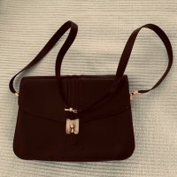 Стилна vintage чанта ALMADA  цвят тъмен шоколад, снимка 13 - Чанти - 37627048