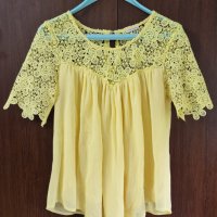Лятна жълта блуза, снимка 1 - Тениски - 36890999
