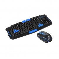 Безжична гейм клавиатура и мишка HK8100 - код 8100, снимка 3 - Клавиатури и мишки - 34305723