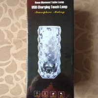 Кристална диамантена настолна лампа с LED, снимка 2 - Настолни лампи - 44781370