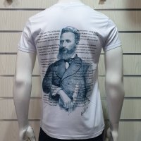 Нова мъжка тениска със ситопечат на Христо Ботев, България, снимка 7 - Тениски - 27900416