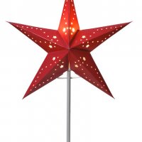 Светеща червена коледна звезда , снимка 2 - Декорация за дома - 35220203