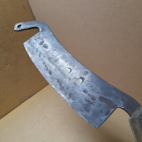 Голям Стар Ръчно Кован Нож За Сено , снимка 3 - Антикварни и старинни предмети - 44809156
