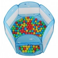 Детска палатка синя и 100 топки, снимка 4 - Играчки за стая - 30993666