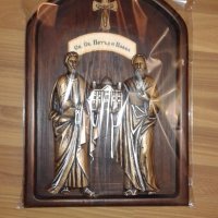Икона св.св.Петър и Павел, снимка 3 - Дърводелски услуги - 21493329