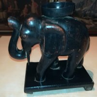 слон-свещник-внос франция-15х15х8см, снимка 4 - Антикварни и старинни предмети - 29497831