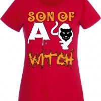 Дамска тениска Son Of A Witch 2,Halloween,Хелоуин,Празник,Забавление,Изненада,Обичаи,, снимка 1 - Тениски - 38138219