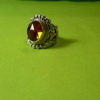 Масивен старинен сребърен пръстен, снимка 1 - Пръстени - 44365468