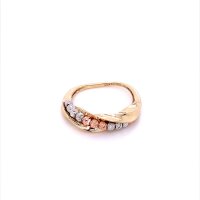 Златен дамски пръстен 3,71гр. размер:54 14кр. проба:585 модел:20642-6, снимка 2 - Пръстени - 42815917