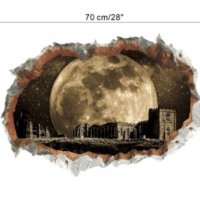 3d Мрак луна тъмнина стикер лепенка за стена самозалепващ, снимка 1 - Други - 30780727