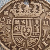 Сребърна монета 2 реала 1723г. Филип пети Севиля Испания 18689, снимка 3 - Нумизматика и бонистика - 42929938