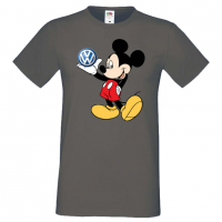 Мъжка тениска Mickey Mouse VW Подарък,Изненада,Рожден ден, снимка 4 - Тениски - 36577739