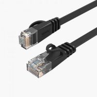 Кабел за Лан мрежа 8м. Плосък Orico PUG-C6B-80-BK Черен RJ45 Cat.6 Flat Gigabit Ethernet Cable, снимка 1 - Кабели и адаптери - 35541359