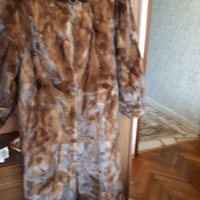 Дълго палто от норка/визон/ - кафяво, снимка 2 - Палта, манта - 34133953