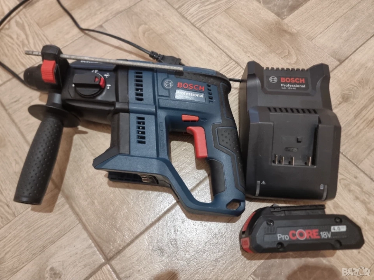 Перфоратор к-т BOSCH GBH18V-20 ОРИГИНАЛЕН, снимка 1