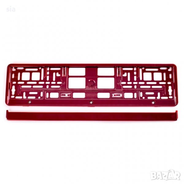 СТОЙКА РЕГИСТРАЦИОНЕН НОМЕР МЕТАЛИЗИРАНА ЧЕРВЕНА, снимка 1