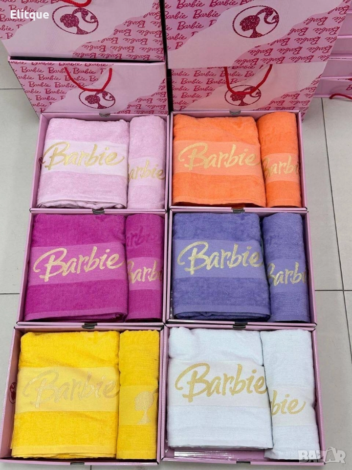 хавлиени кърпи 2 броя 50*90 70*140 %100 памук Gucci barbie hermes Christian Dior , снимка 1
