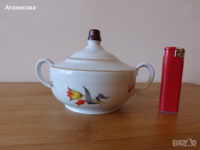 Немска порцеланова захарница КРМ 1940 г, снимка 1