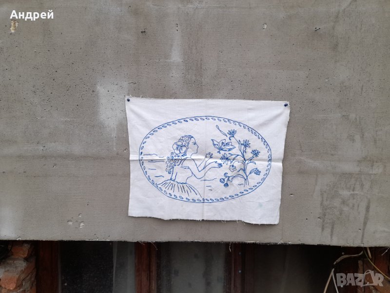 Старинна бродирана калъфка за възглавница #13, снимка 1