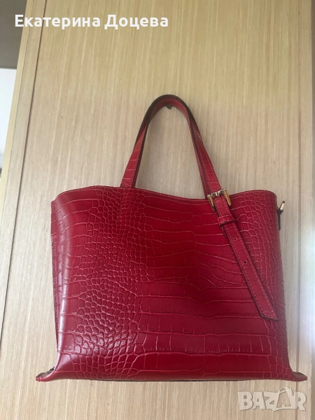 Чанта тип крокодилска кожа, снимка 1