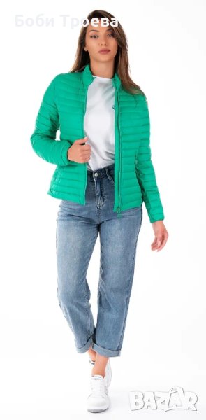 Преходно дамско яке в зелено, снимка 1