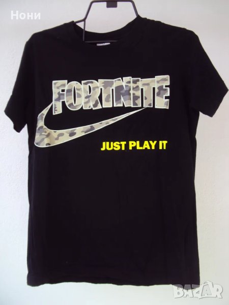 Тениска черна Fortnite за 12-13 години, снимка 1