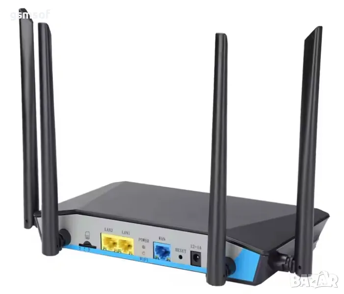 4G WIFi рутер със слот за сим карта, 2.4gHZ, WAN/LAN/VPN - 4 антени, снимка 1