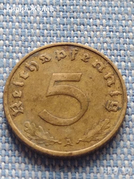 Монета 5 райхсфенинг 1937г. Германия Трети Райх с СХВАСТИКА за КОЛЕКЦИЯ 31560, снимка 1