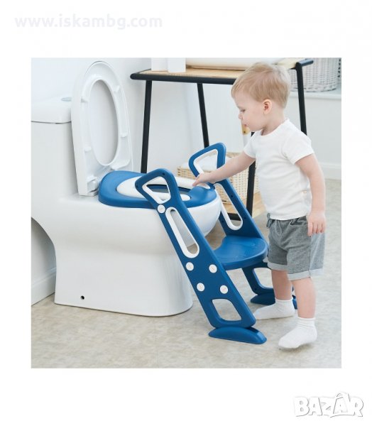 ДЕТСКА СЕДАЛКА-АДАПТЕР ЗА ТОАЛЕТНА ЧИНИЯ СЪС СТЪЛБА - код 2600, снимка 1