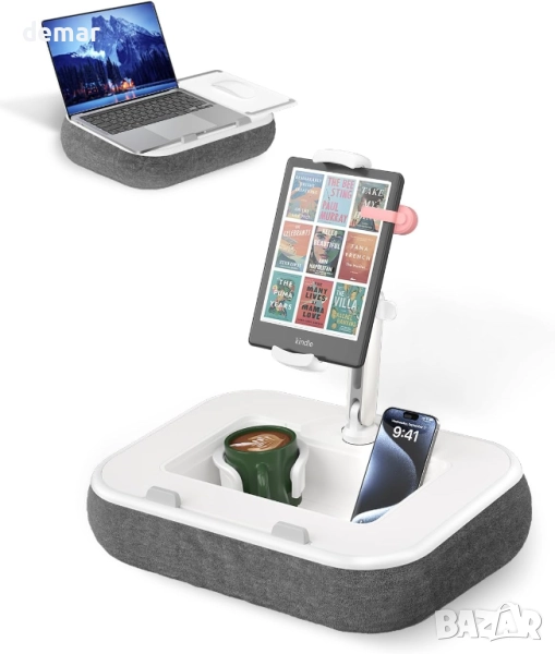 Поставка за таблет Viozon, таблети/телефони 4.7~13" и лаптопи 10~15", силиконова поставка за чаша, снимка 1