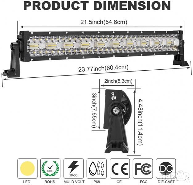 Лed bar  22"  390 W, снимка 1