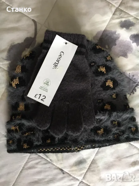 плетена шапка с ръкавици, снимка 1