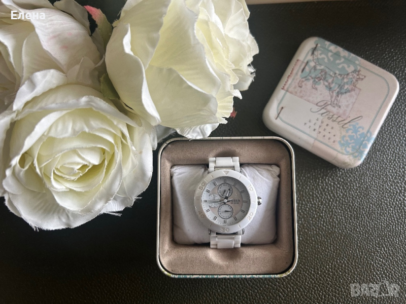 Керамичен часовник fossil, снимка 1