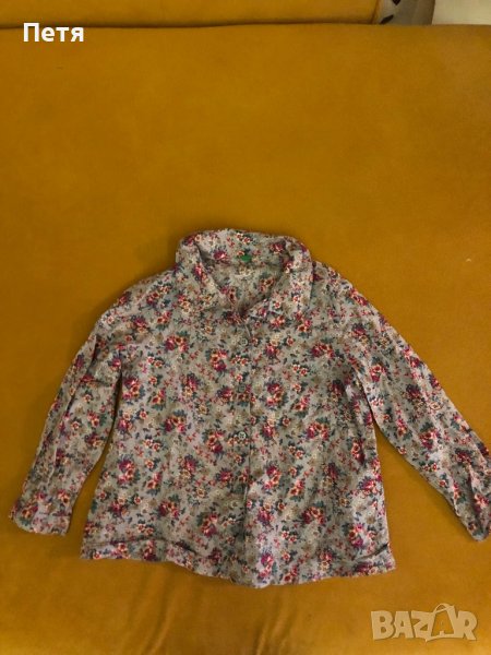 Benetton Детска риза на цветя за момиче, снимка 1