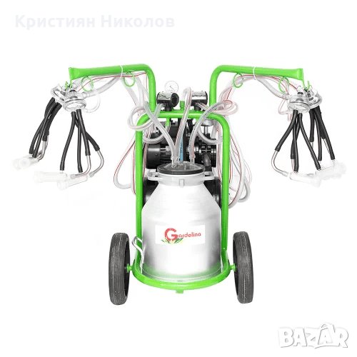 Aгрегат за доене на 2 бр. кози или овце с алуминиев гюм 30L GREEN LINE T230, снимка 1