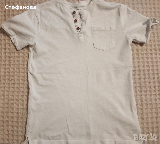 Бяла детска блуза с къс ръкав Reserved, снимка 1