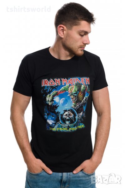 Нова мъжка тениска с дигитален печат на музикалната група IRON MAIDEN - The Final Frontier, снимка 1