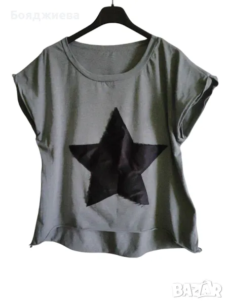 Сива блуза със звезда, снимка 1