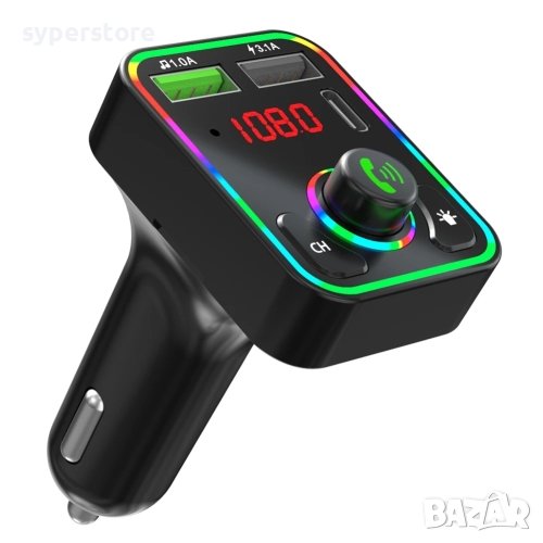 FM трансмитер Блутут Digital One SP00881 F3 Bluetooth v.5.0 + USB 3.1A /12-24v/Fast Charging/Type C/, снимка 1
