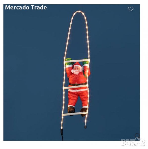 Коледна декоративна стълба Mercado Trade, Светеща Дядо Коледа, снимка 1