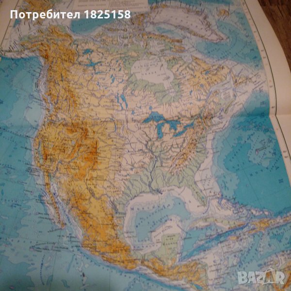 Антикварна книга - атлас на Америка., снимка 1