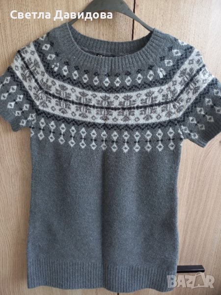 Дамска плетена туника с къс ръкав , снимка 1