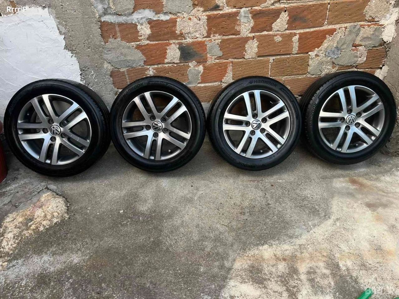 Оригинални джанти за VW 5x112 с гуми Hankook 205/55/16, снимка 1