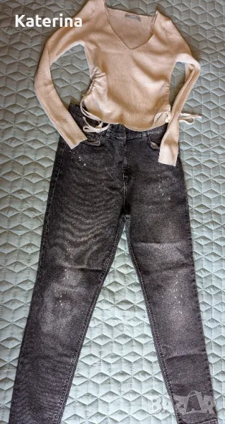 Дънки и интересна блузка , снимка 1