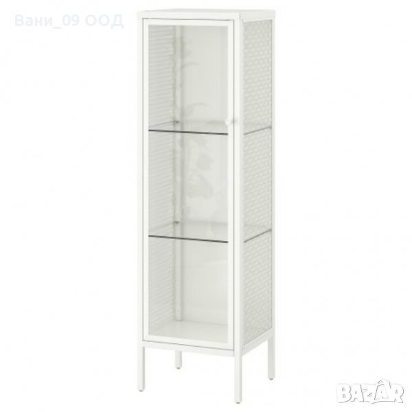 Стъклена витрина от стомана и закалено стъкло, снимка 1