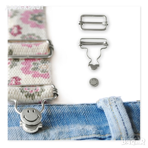 Сет закопчалка за гащеризон+регулатор+копче 14мм, 4бр, снимка 1